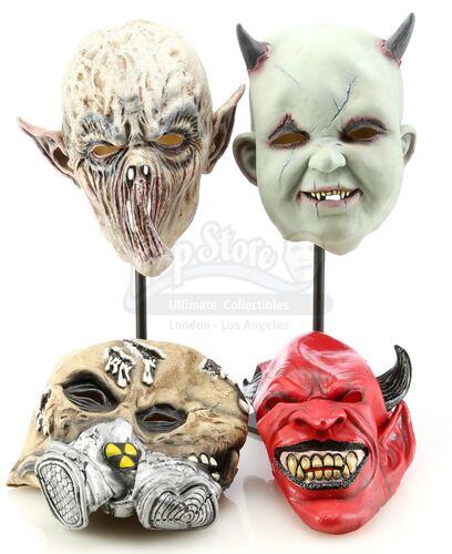 Lot # 202: Marvel's The Punisher (TV Series) - Frank Castle's Devil Mask with Three Jigsaw Crew Masks