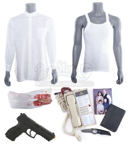 Lot # 211: Marvel's The Punisher (TV Series) - John Pilgrim's Costume Components and Accessories with Stunt Handgun