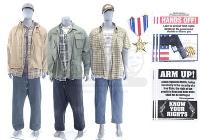 Lot # 24: Marvel's The Punisher (TV Series) - Set of O'Connor's Costumes, Vietnam Silver Star, and Gun Rights Flyers