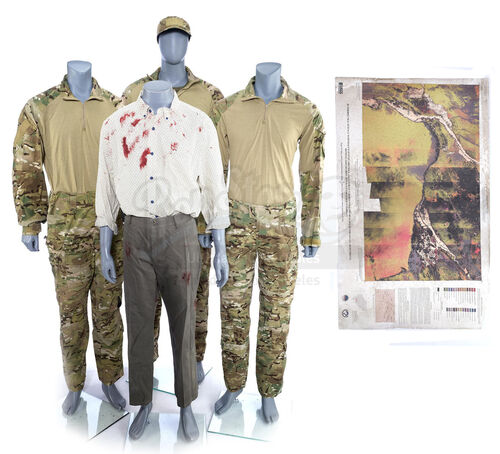 Lot # 50: Marvel's The Punisher (TV Series) - Set of Kandahar Costumes and Map