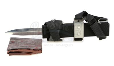 Lot # 72: Marvel's The Punisher (TV Series) - Billy Russo's Retractable Wrist Blade Rig and Bloodied Handkerchief
