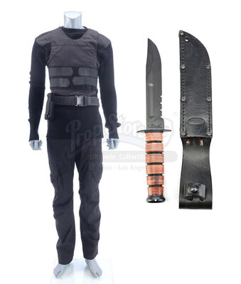 Lot # 122: Marvel's The Punisher (TV Series) - Frank Castle's Fort Bryon Costume with Bullet-Riddled Vest and Knife