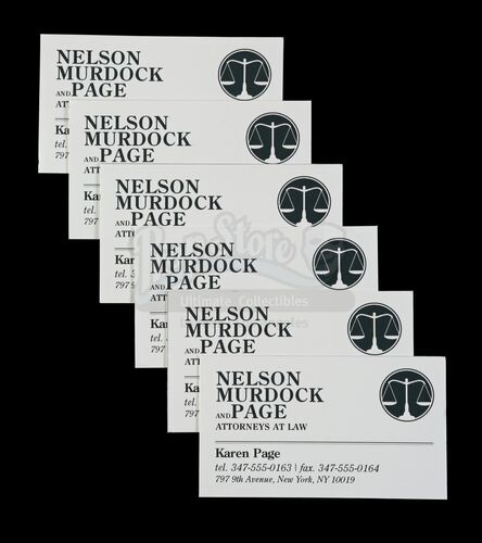 Lot # 221: Marvel's The Punisher (TV Series) - Karen Page's 'Nelson Murdock and Page' Business Cards
