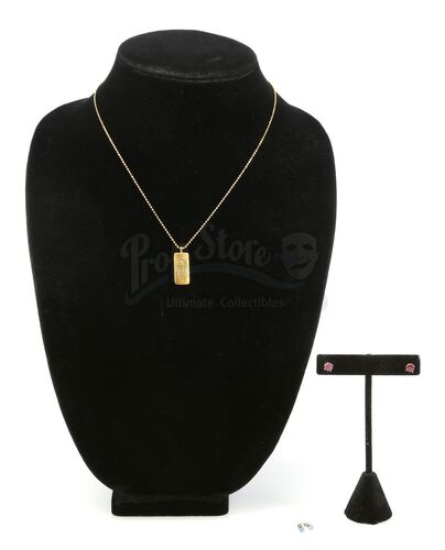 Lot # 263: Marvel's The Punisher (TV Series) - Dinah Madani's Necklace and Red Stone Earrings