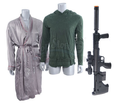 Lot # 73: Marvel's The Punisher (TV Series) - David 'Micro' Lieberman's Hoodie and Robe with Stunt Rifle