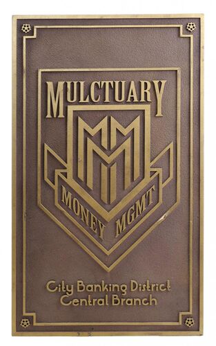 Lot # 9: Netflix's A Series of Unfortunate Events (TV Series) - Mulctuary Bank Sign