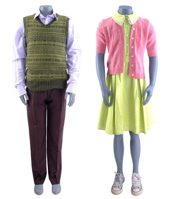 Lot # 13: Netflix's A Series of Unfortunate Events (TV Series) - Violet and Klaus Baudelaire's Bad Beginning Costumes