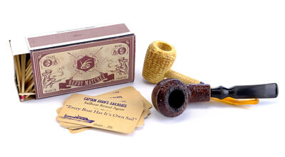 Lot # 48: Netflix's A Series of Unfortunate Events (TV Series) - Captain Sham's Pipes, V.F.D. Matchbox, and Business Cards