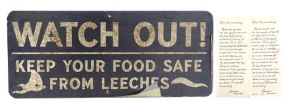 Lot # 53: Netflix's A Series of Unfortunate Events (TV Series) - Aunt Josephine's Suicide Notes with Leeches Sign