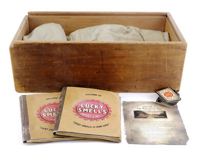 Lot # 63: Netflix's A Series of Unfortunate Events (TV Series) - Lucky Smells Employee Handbooks and Accessories with Sunny's Bed