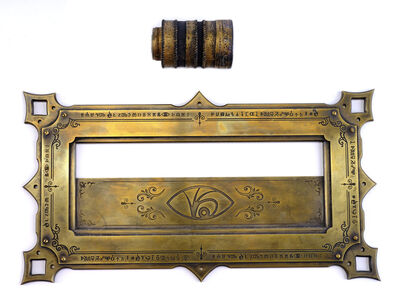 Lot # 73: Netflix's A Series of Unfortunate Events (TV Series) - V.F.D. Doorplate with Half-Spyglass