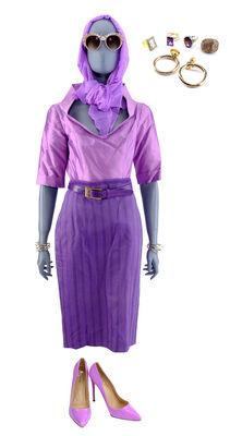 Lot # 122: Netflix's A Series of Unfortunate Events (TV Series) - Esme Squalor's Traveling to Heimlich Hospital Costume