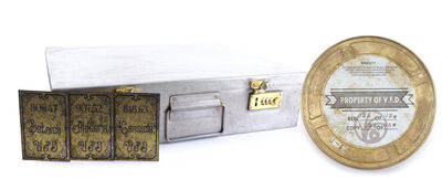 Lot # 125: Netflix's A Series of Unfortunate Events (TV Series) - V.F.D. Bank Vault and Plaques with V.F.D. Film Canister