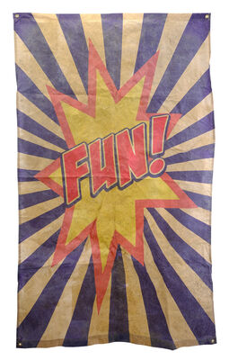 Lot # 142: Netflix's A Series of Unfortunate Events (TV Series) - Caligari Carnival "Fun!" Flag