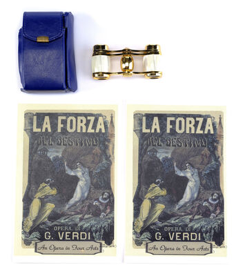 Lot # 202: Netflix's A Series of Unfortunate Events (TV Series) - Opera Programs with Pearl Opera Glasses and Case