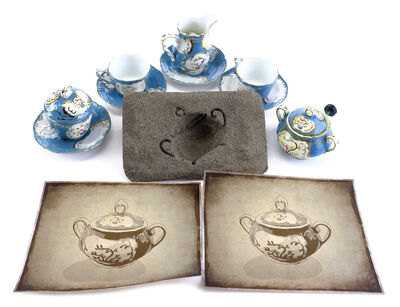 Lot # 204: Netflix's A Series of Unfortunate Events (TV Series) - Sugar Bowl and Tea Set with Drawing Lot