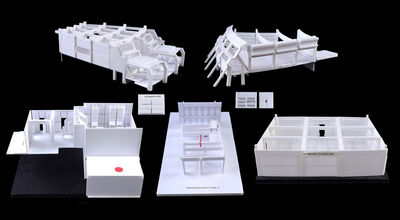 Lot # 26: Lost In Space (2018-2021) - Art Department Set Models: Resolute Control Room, Cafeteria, Cryogenics Room, Maintenance Shaft, Trash Room