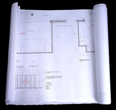 Lot # 28: Lost In Space (2018-2021) - Resolute Colony Spaceship's B Deck Cafeteria, Don's Quarters, Resolute Muster Station, Server Room, and Maintenance Shaft Blueprints