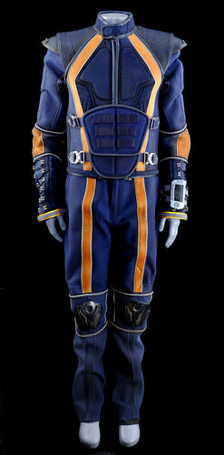 Lot # 32: Lost In Space (2018-2021) - Will Robinson Photo Double Spacesuit Under Layers and Wrist Communications Device