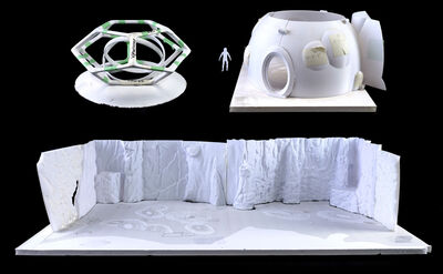 Lot # 40: Lost In Space (2018-2021) - Art Department Set Models: Scab/Amber Cliff, Alien Control Room, Alien Spaceship Interior