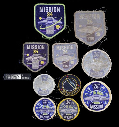 Lot # 49: Lost In Space (2018-2021) - John Robinson (Toby Stephens) Name Badge and Patches