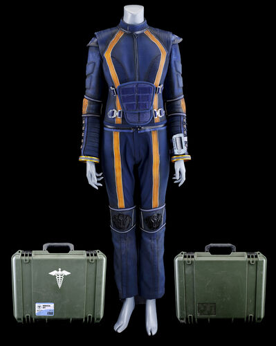 Lot # 93: Lost In Space (2018-2021) - Judy Robinson (Taylor Russell) Spacesuit Under Layers with Wrist Communications Device and Medical Cases