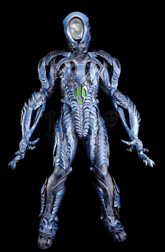 Lot # 10: Lost In Space (2018-2021) - Robot Alien (Brian Steele) Complete Costume with Electronic Helmet