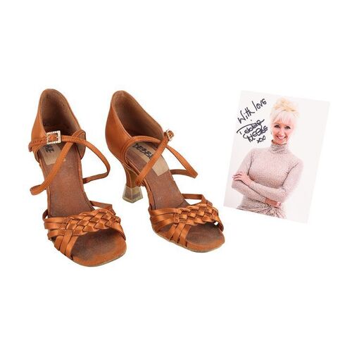 Lot # 11 - STRICTLY COME DANCING - Debbie McGee's Dance Shoes