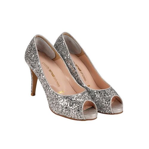 Lot # 19 - PERSONAL ITEMS - Elaine Paige's Silver Sparkling Stage Shoes