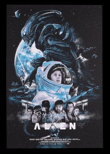 Lot #5 - ALIEN (1979) - Hand-Numbered Limited Edition Hero Complex Gallery Print by Vance Kelly, 2018