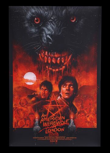 Lot #8 - AN AMERICAN WEREWOLF IN LONDON (1981) - Hand-Numbered NYCC Print by Vance Kelly, 2019