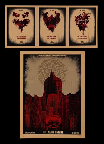 Lot #22 - BATMAN: THE DARK KNIGHT (2008) - Two Castro Theatre Artist Proof Posters by David O'Daniel, 2011