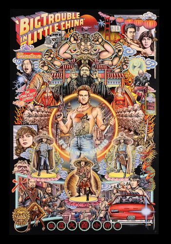 Lot #30 - BIG TROUBLE IN LITTLE CHINA (1986) - Hand-Numbered Limited Edition Private Commission Print by Ise Ananphada, 2020