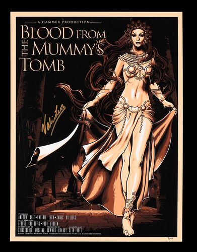 Lot #35 - BLOOD FROM THE MUMMY'S TOMB (1971) - Valerie Leon Autographed Limited Edition Print by Flick, 2014