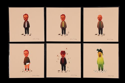 Lot #37 - BREAKING BAD (2013) - Full Set of Six Hand-Numbered Prints by Olly Moss, 2013