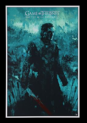 Lot #79 - GAME OF THRONES: BATTLE OF THE BASTARDS (2016) - Hand-Numbered Karl Fitzgerald Limited Edition Private Commission Print, 2019