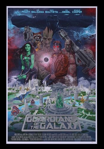 Lot #90 - GUARDIANS OF THE GALAXY (2014) - Hand-Numbered Limited Edition Private Commission Print by Stan and Vince, 2018