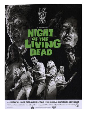Lot #149 - NIGHT OF THE LIVING DEAD (1968) - Limited Edition Screen Print by Robert Sammelin, 2018