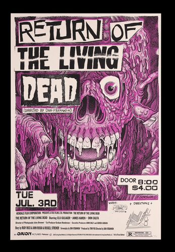 Lot #163 - RETURN OF THE LIVING DEAD (1985) - Hand-Numbered Limited Edition Mondo Print by Florian Bertmer, 2021