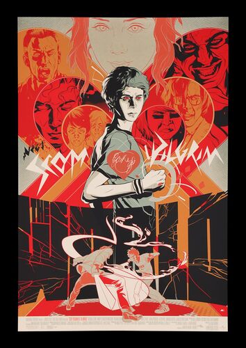Lot #166 - SCOTT PILGRIM VS. THE WORLD (2010) - Hand-Numbered Limited Edition "Nega Version" Screenprint by Martin Ansin, 2010