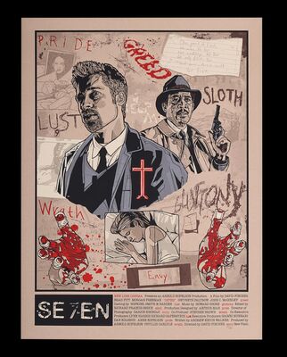 Lot #168 - SEVEN (1995) - Hand-Numbered Regular Hero Complex Gallery Edition Print by New Flesh, 2021