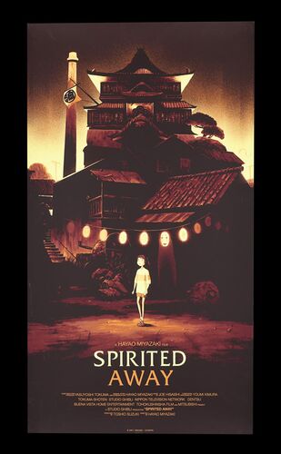 Lot #176 - SPIRITED AWAY (2001) - Spirited Away Mondo Poster Studio Ghibli Art by Olly Moss, 2013