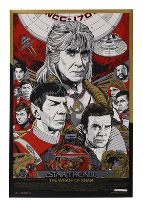 Lot #177 - STAR TREK II: THE WRATH OF KHAN (1982) - Signed and Hand-Numbered Limited Edition Mondo Print by Tyler Stout , 2012