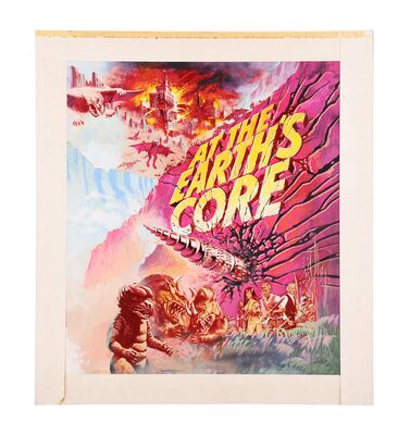 Lot #231 - AT THE EARTH'S CORE (1976) - Original Poster Composition Artwork, 1976