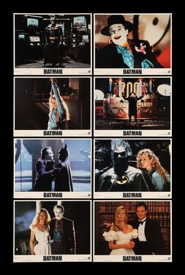 Lot #242 - BATMAN (1989) - Complete Set of Eight US Lobby Cards, 1989