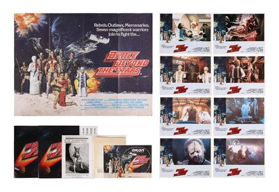 Lot #247 - BATTLE BEYOND THE STARS (1980) - UK Quad, Press Pack, Brochure and Lobby Cards, 1980