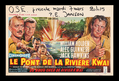Lot #259 - THE BRIDGE ON THE RIVER KWAI (1957) - Belgian Poster, 1958