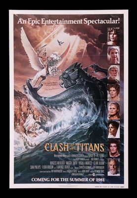 Lot #268 - CLASH OF THE TITANS (1981) - Ray Harryhausen Autographed US One-Sheet, 1981