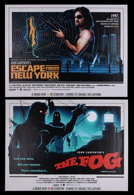 Lot #288 - ESCAPE FROM NEW YORK (1981) AND THE FOG (1980) - Two UK Quads, 2018