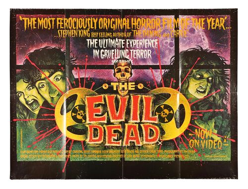 Lot #291 - THE EVIL DEAD (1981) - UK Quad, 1983 (1st Release)